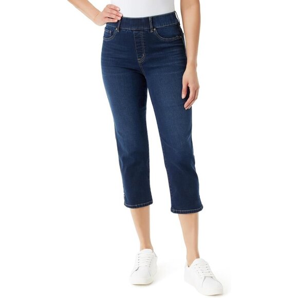 Dresses & Skirts - Womens Capri Pants Cotton Recycled Polyester Spandex Pull On High Rise